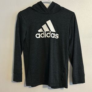 Adidas Boys Gray Hoodie